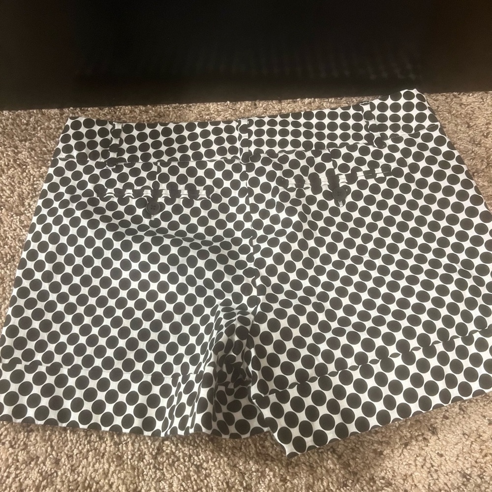 New York & Company Black and White Polka Dot High Waist Shorts - Picture 2 of 2